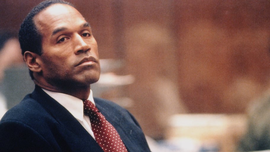O.J. Simpson in court for the murder of his wife and her friend