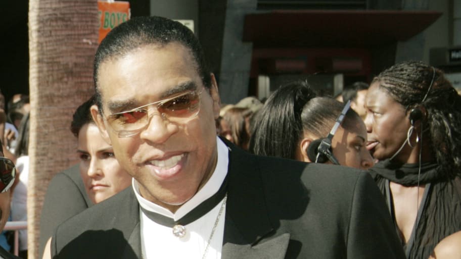 Rudolph Isley poses as they arrive at the Black Entertainment Television award show