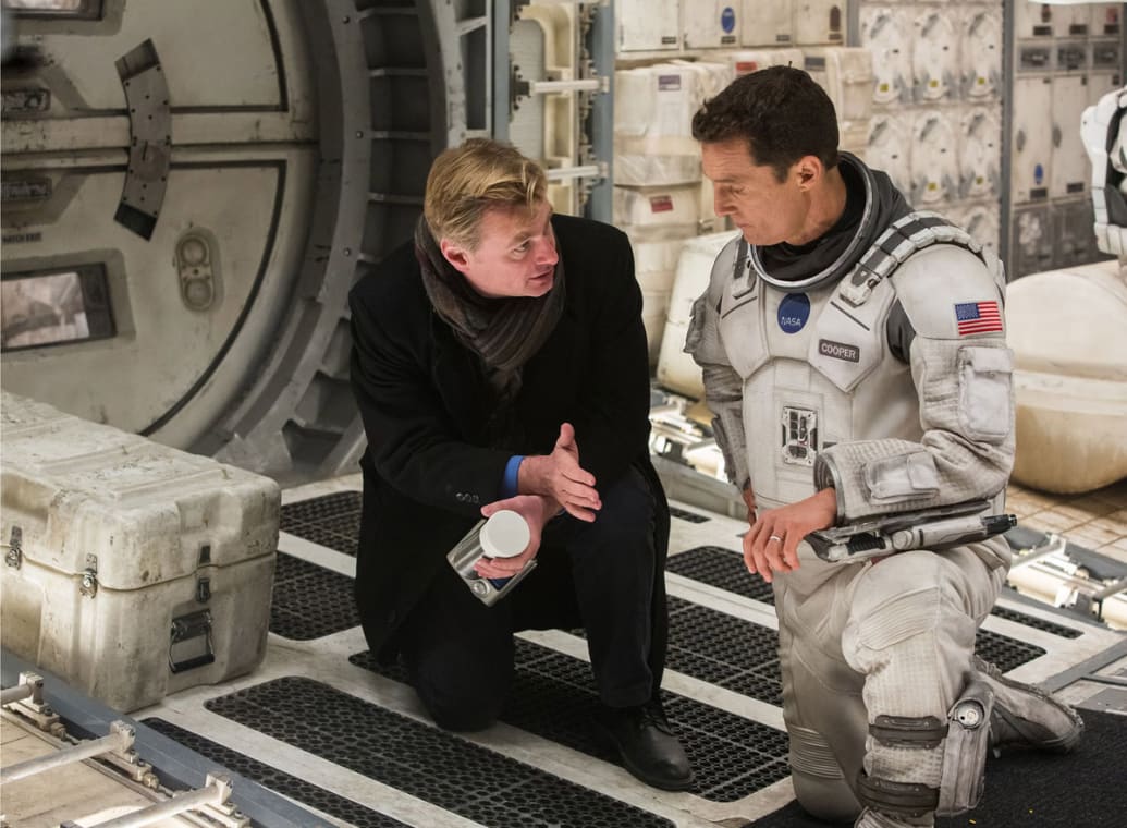 Christopher Nolan and Matthew McConaughey on the set of ‘Interstellar.’