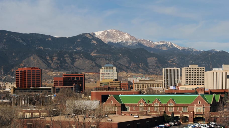 Photograph of the University of Colorado-Colorado Springs campus. 
