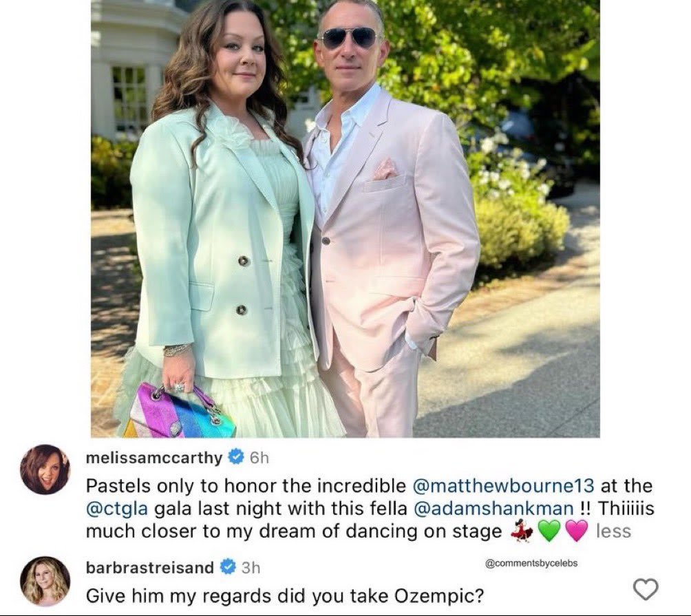 Barbra Streisand’s Melissa McCarthy Ozempic Post Is Week’s Best Story