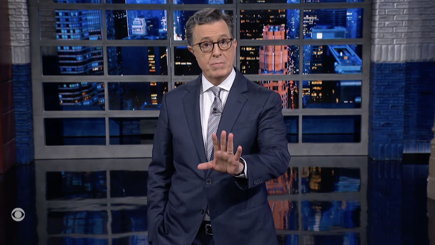 Stephen Colbert fiercely defends campus protesters against Trump attack