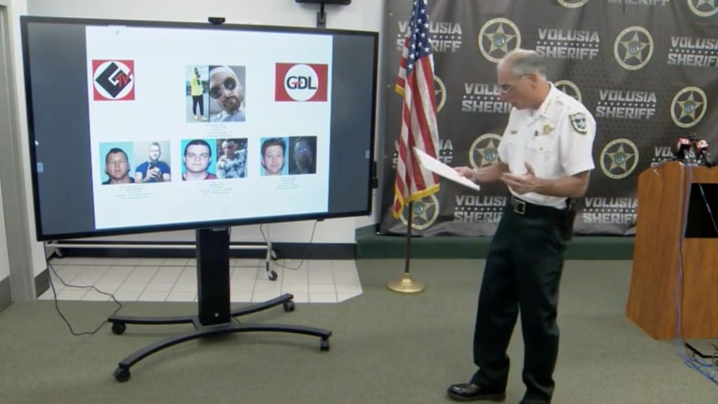 Volusia Sheriff Mike Chitwood at a Monday news conference