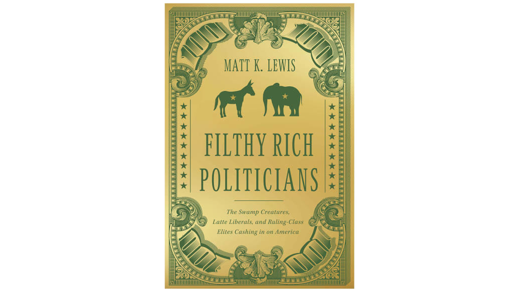 The book cover for Filthy Rich Politicians.