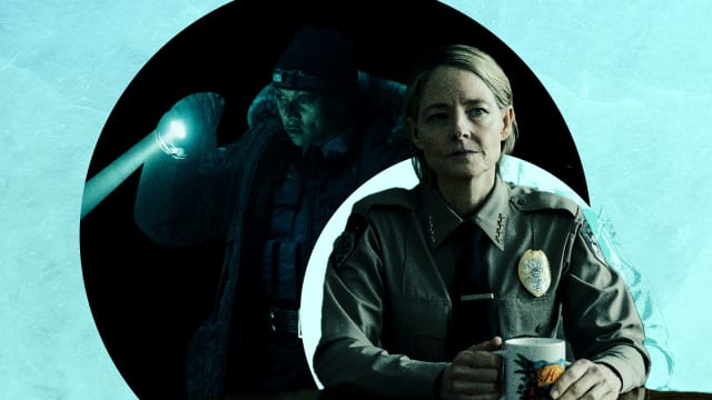 A photo illustration showing Jodie Foster and Kali Reis in True Detective Night Country.