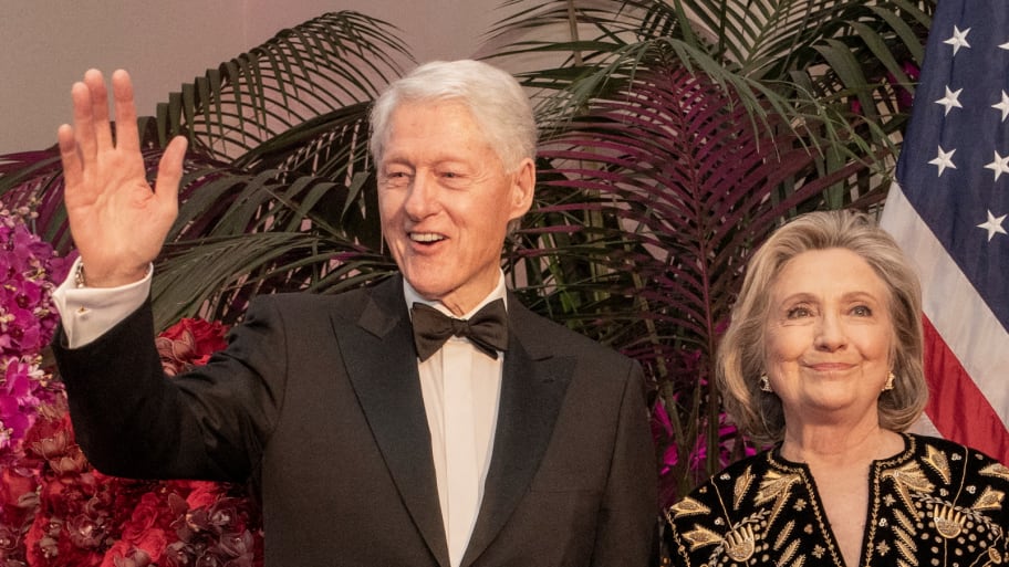 Bill and Hillary Clinton in formal wear