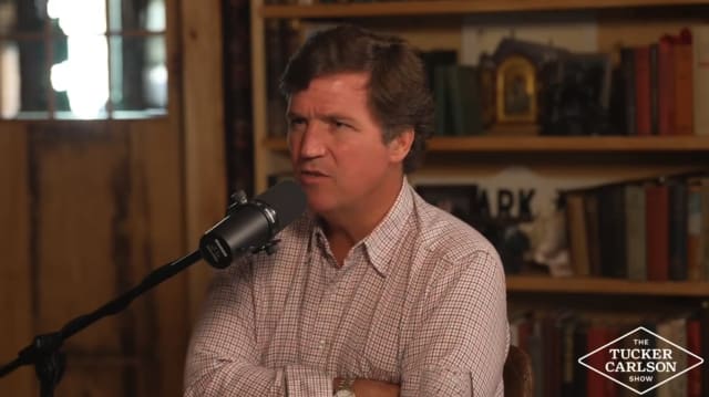 Tucker Carlson claims female political leaders will not make the world more peaceful.
