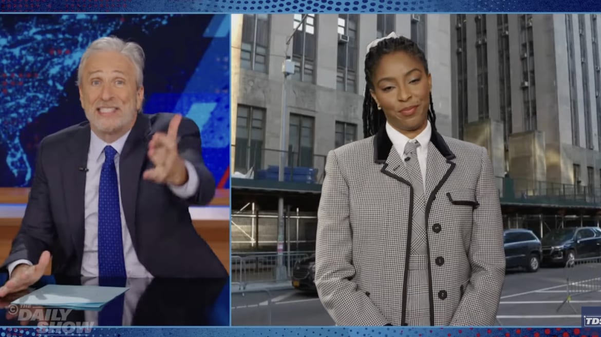 ‘Daily Show’ Alum Jessica Williams Crashes Jon Stewart’s Trump Trial Rant