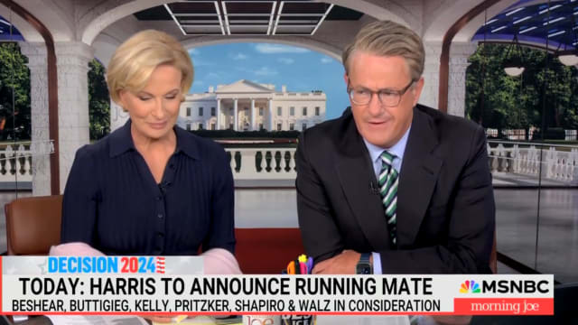 “Morning Joe” host Joe Scarborough commented on Kamala Harris’ choice of Tim Walz as her running mate over Josh Shapiro.