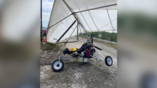 Two Cuban migrants arrived in Key West, Florida, on a motorized hang glider on Saturday.