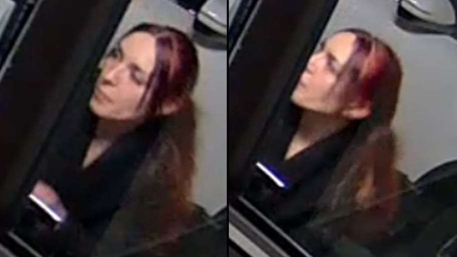 Side-by-side photos of Angelina Cando released by police after the arson