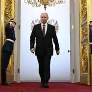 Russian President Vladimir Putin walks before his inauguration ceremony at the Kremlin in Moscow, Russia May 7, 2024. 