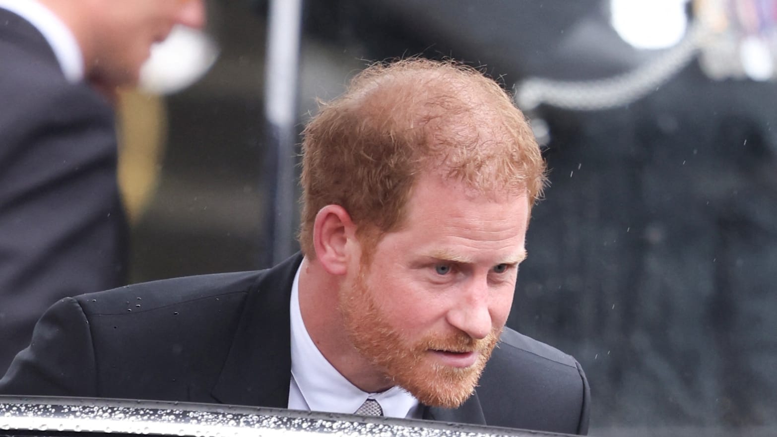 Prince Harry, Duke of Sussex, leaves after King Charles' coronation ceremony, in London, Britain, May 6, 2023.