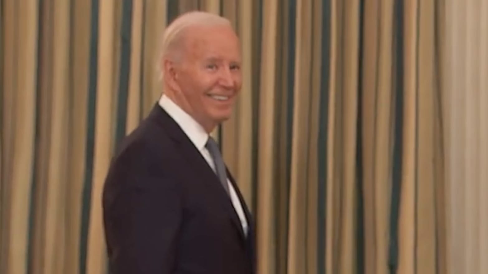 President Joe Biden simply smiled when asked if he was responsible for Trump’s conviction.
