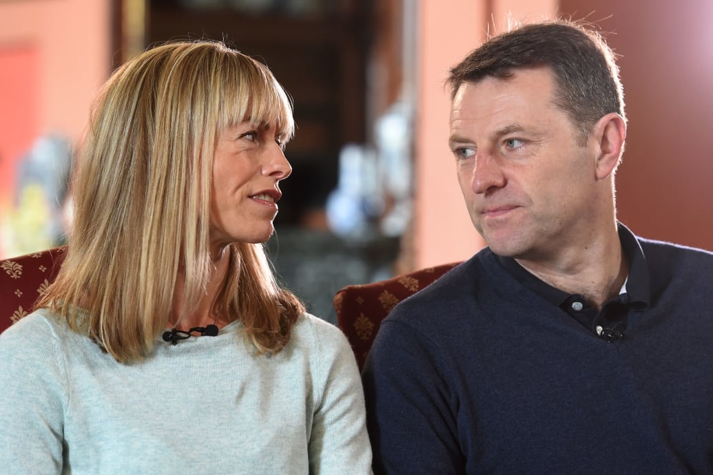Kate and Gerry McCann during an interview with the BBC's Fiona Bruce at Prestwold Hall in Loughborough on April 28, 2017.  Joe Giddens/AFP/Getty